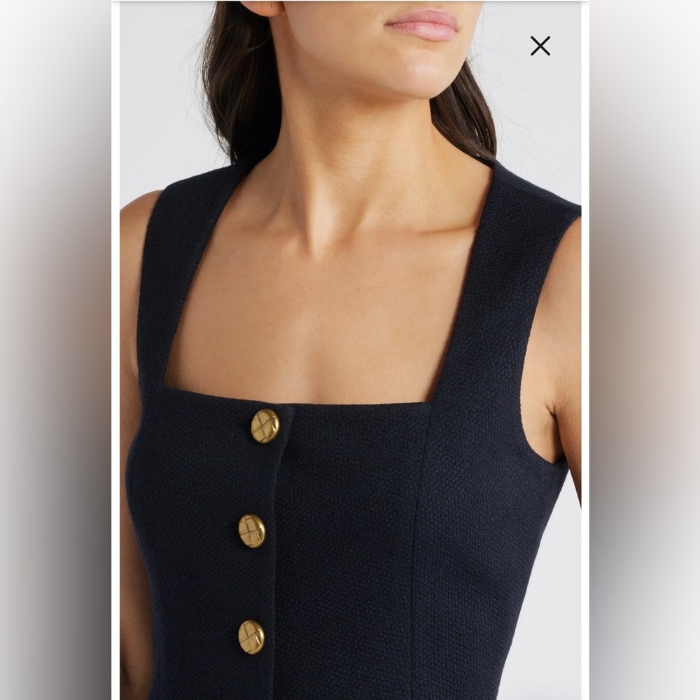Rag & Bone Black Sleeveless Dress Mariana Sleeveless Textured Minidress - Picture 3 of 7